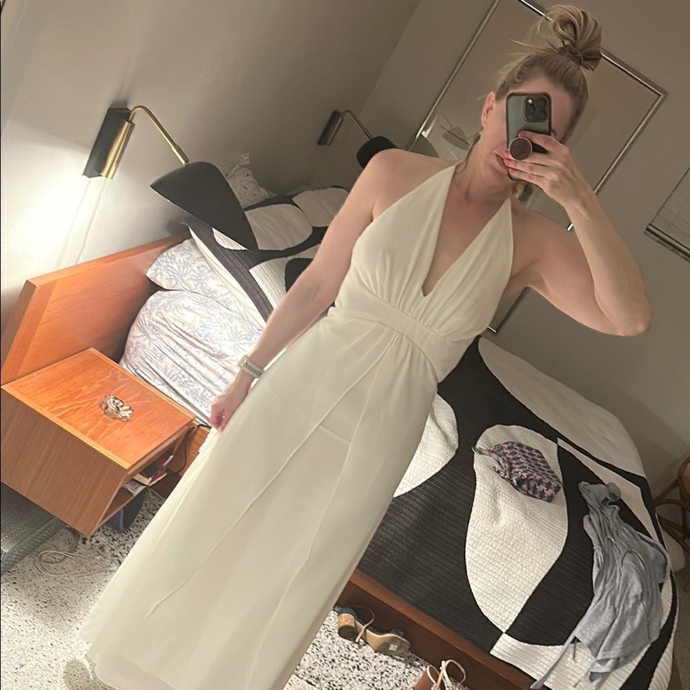 90’s Jessica McClintock Bridal wedding dress gown halter 10 6 bride